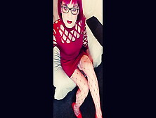 Crossdressing Juniper Beri In Red