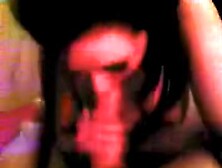 Young teen cum slut sucking off huge cock