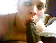 Dark-Skinned Diva Showing Her Boyfriend The Art Of Blowjob