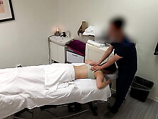 A gorgeous Japanese waitress who was like "no,  no,  no,  I have a boyfriend" when her massage therapist was about to fuck