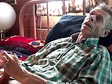 Kinky Old Man Grabs His Cock And Strokes It On The Camera