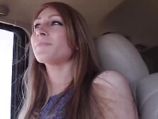 Submissive Redhead Babe Is A Kindergarten Teacher Riding At The Backseat Friend’S Stiff Cock