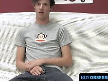 On A Couch By Himself Cute Gay Man Danny Jerks Off His Dick