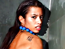 Brunette Teen Lupe Fingering her Pussy nI Shower