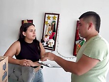 YOUTHFUL WOMAN WAITS FOR HER HOME AND THAT GUY ARRIVES WITH A TRIPLE OVERWEIGHT SCHLONG