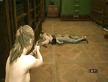 Resident Evil Two Claire Nude Mod Playthrough - Part Three