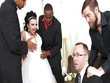 Payton's Wedding Turns Rough Interracial Threesome