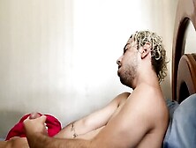 Blond Jock Henry Lynes Masturbates His Thick Fat Cock Solo