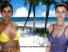 Bombshells on the beach crave some man meat