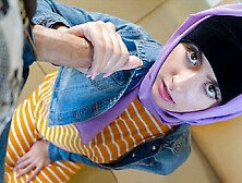 Hijab Hookup - Conservative Middle Eastern Babe Angeline Red Shows Her Wild Side to Her Perv Stepdad