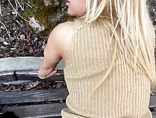 Nikki fickt mit fremden Outdoor Snatch dann Anal und POV Oral und mega Spunk Fountain ins Fickmaul