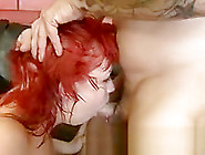 Amateur Girl With Flaming Red Hair Getting Roughed Up