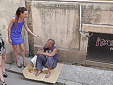 Skinny Teen Cayenne And Busty Babe Darcia Lee Pick A Homeless Man From The Streets And Fuck Him Raw