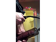 Penis pump in action