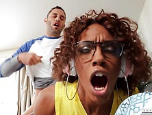 Black Bimbo Lacey London Gets Fucked With Her Panties On