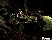 Sweet Veronica De Souza Into A Costume Blows Outside