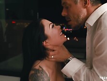 Melina Mason is a busty,  tattooed fuck doll who likes to fuck her married neighbor