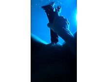 Horny Milf Drilling Shaved Pussy With Big Toy Underwater