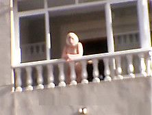 Sexy Spanish Blonde exhibitionist fucked by Policeman