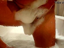 Homemade masturbation in washroom
