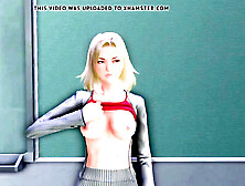 Platinum-blonde Joy Stick Cinema takes her professor out for a wild public hookup