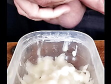 Cumbull Gokkun! Collecting Semen.  Britney Licks drinking over a dozen spunk loads