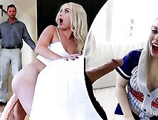 Naughty petite housekeeper climbs on top for quick pound & ejaculation!