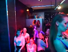 Nude Babes Are Working In The Night Club And Amusing People While Touching On The Stage