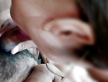 Step Daughter Swallows Dad In living room