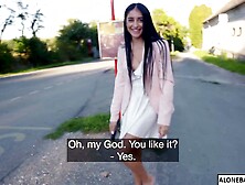 Skinny Russian Hitchhiker Gets Picked Up For A Wild Ride
