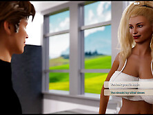 Big boobs in PC gameplay action