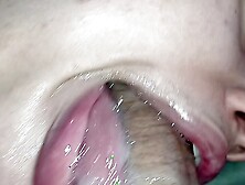 Naughty Girl Sucking And Looking At Me With Her Watery Eyes From Swallowing Dick So Much