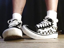 School Lady Ruffled Socks Fav Pair Vans Sneakers