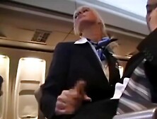 Hot Handjob from sexy Stewardess