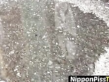 Japanese Angels Taped Peeing Out In The Open Spots