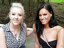 Two Real German Teen Talk To Amateur Ffm 3Some In Public Park