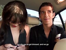 Crazy Hot Dark Haired barely legal gets 3 way into the forest