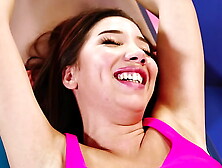 Italian Sweety Layla Extreme SFW Tickling Challenge - Bitch Giggles and Gets Her Feet Tickled by Talia Mint