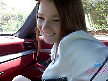Mazy Myers Amateur chick gets a driving lesson, gets twat played with and sucks rod in the car GFE POV