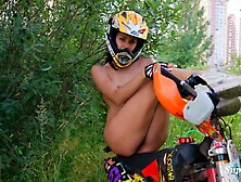 Naked Skinny Teen Showing Off Her Tight Holes Outdoors