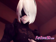 Naked 2B With Enormous Natural Melons Fuck