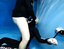 Underwater Deepthroat Training Session For Restrained Slut