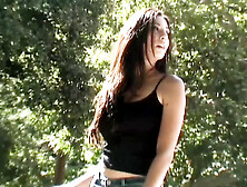 Breasty Blond Loves Having Outdoor Sex Like a Real Cowgirl During the time that a Honey Watches 'em