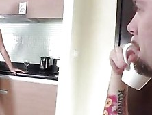 Sexy Asian Suck And Bareback In Kitchen