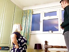 Youthful window washer bangs hard corpulent Older by AgedLove