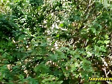 Smoking Hottie Public Masturbation Bj and Doggy Style