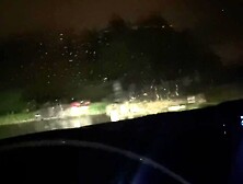 Risky car masturbation