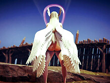 Angewomon Stand and Carry POV - Digimon Hentai Parody