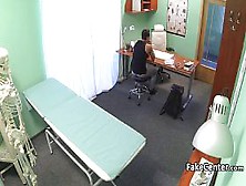 Hot nurse gave massage and pussy