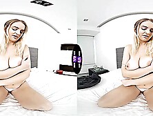 Czech beauty Kristy Waterfall enjoys solo sex with her big natural tits.